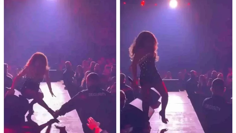 نوال الزغبي تتعرض لموقف محرج فى حفل عيد الفطر| فيديو