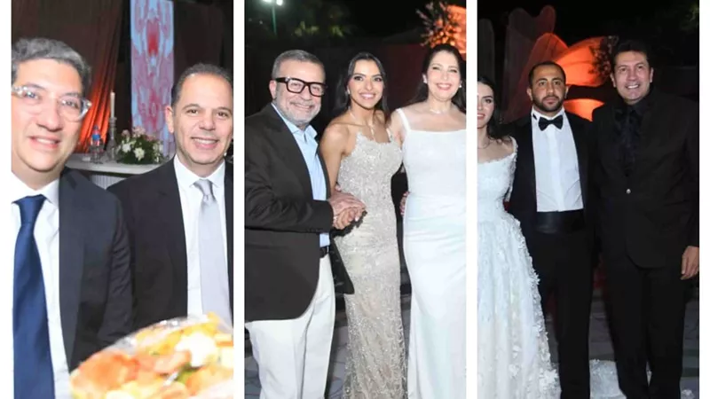شقيق الزعيم عادل إمام .. صور جديدة من حفل زفاف ابنة المنتج عصام إمام 