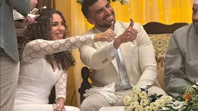 قصة حب تجمع منة القيعي بيوسف حشيش تنتهي بالزواج.. صور من كتب الكتاب