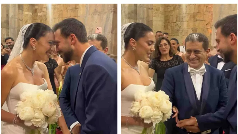 الصور الأولى من زفاف ستيفاني عطا لله على جوزيف عبود