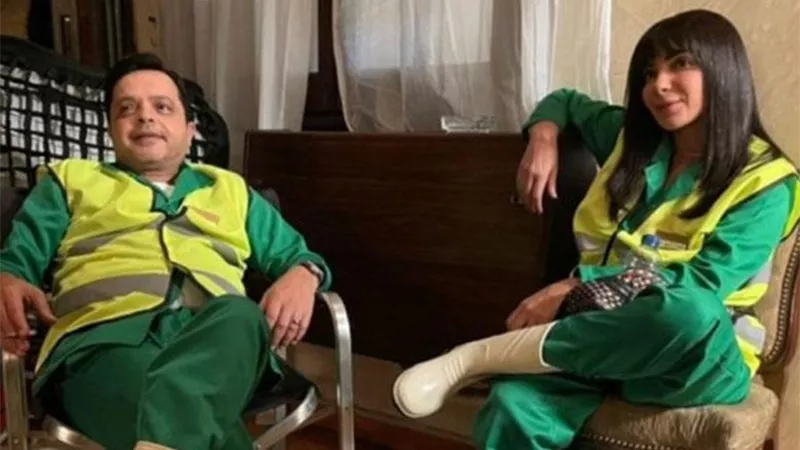 بعد 27 عام..محمد هنيدي و مني زكي وجها لوجه في فيلم الجواهرجي
