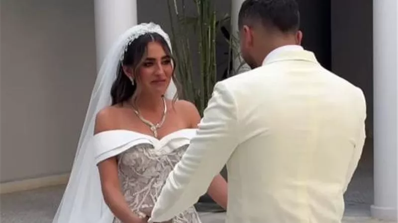 أول صور من حفل زفاف منة عدلي القيعي ويوسف حشيش