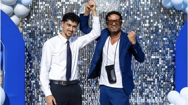عمرو سعد يحتفل بتخرج نجله رابي من الثانوية الألمانية