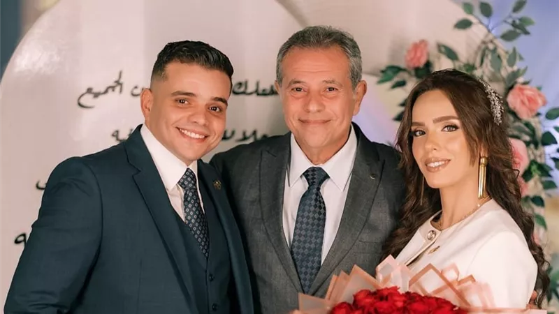 في حفل عائلي.. الإعلامي توفيق عكاشة يحتفل بخطوبة نجله إبراهيم