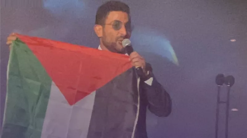 في حفل جوائز الدير جيست.. أحمد سعد يتضامن مع فلسطين 