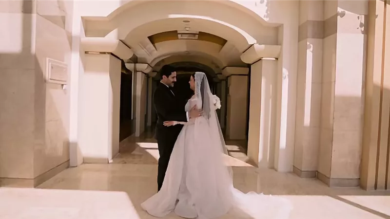لحظات رومانسية.. أول لقطات من حفل زفاف هايدي رفعت