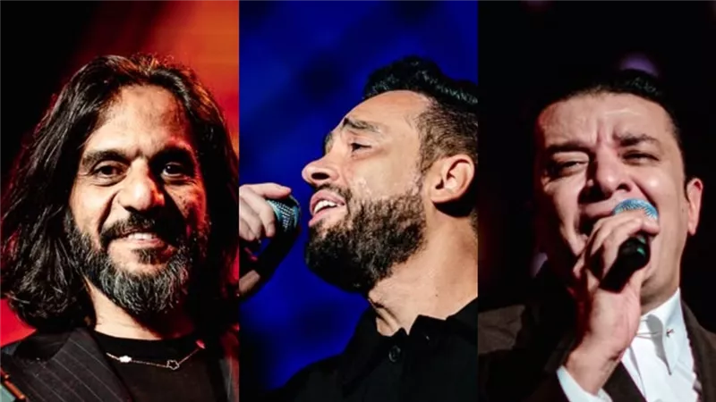 ثلاثة نجوم في ليلة واحدة.. مصطفى كامل ورامي جمال وبهاء سلطان يجتمعون على مسرح عبادي الجوهر أرينا